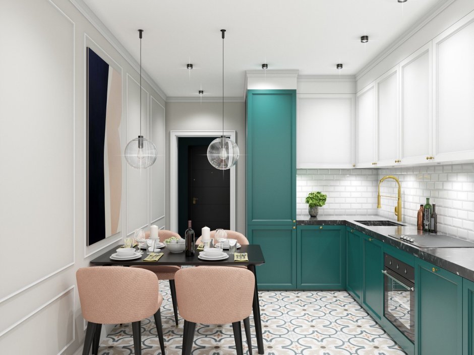 Кухни Неоклассика 2022 изумруд