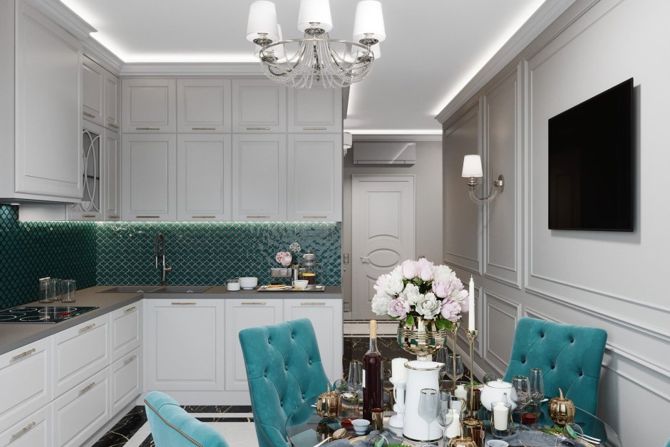 Кухни Неоклассика 2022 изумруд