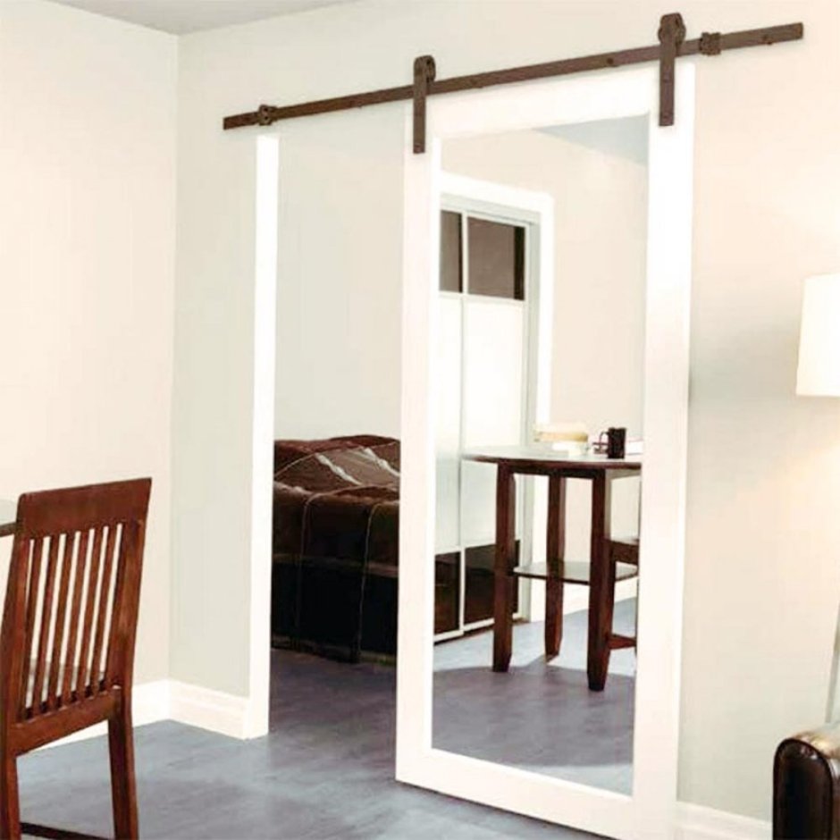 Двери в гардеробную раздвижные зеркальные