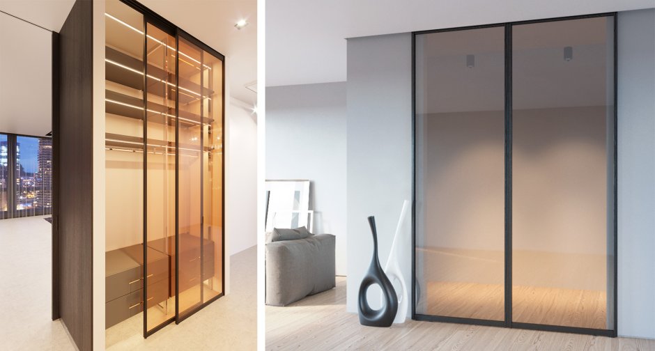 Зеркальные двери купе