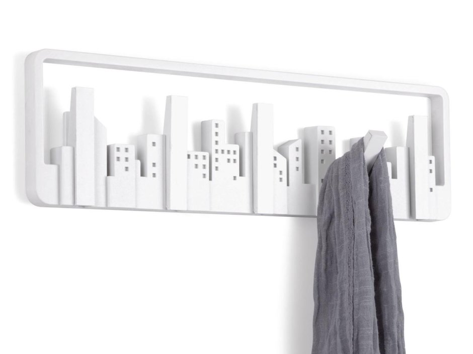 Вешалка Umbra настенная Skyline белый