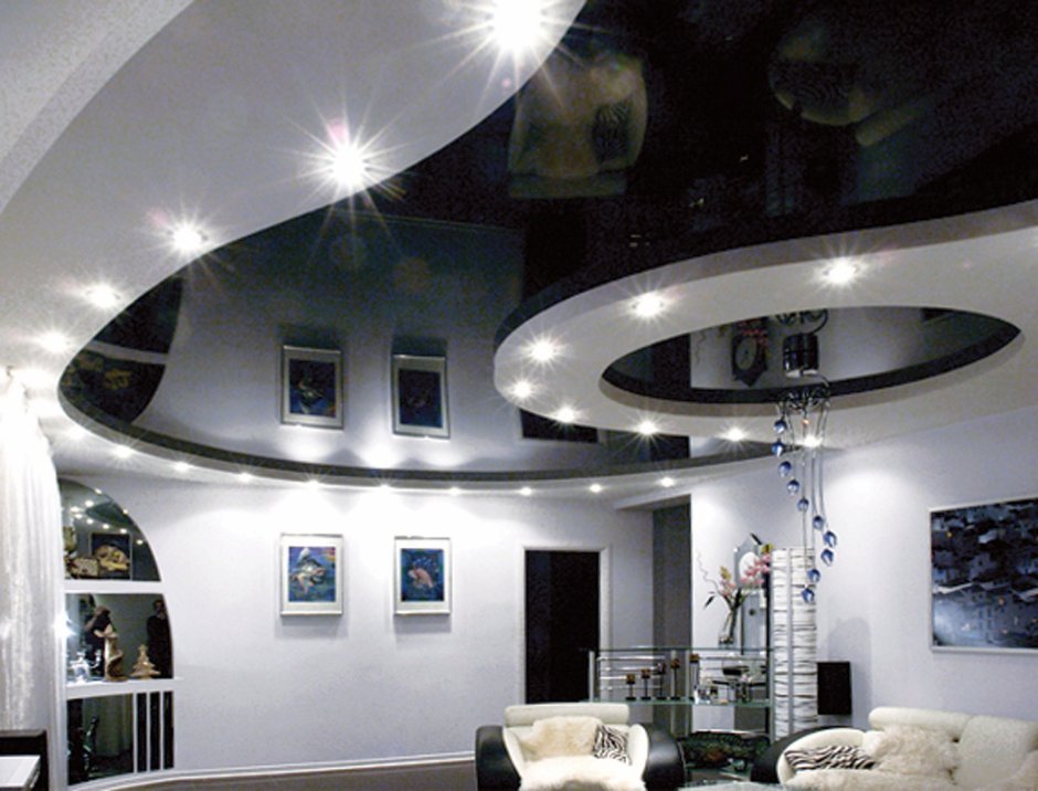 Криволинейная спайка натяжных потолков