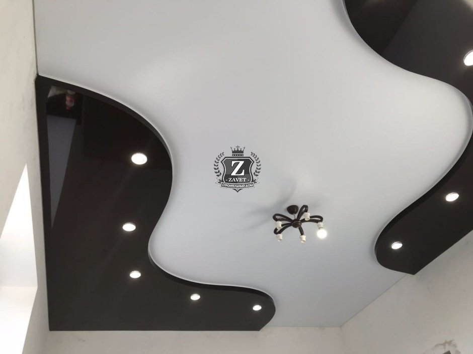 Натяжные потолки черно белые