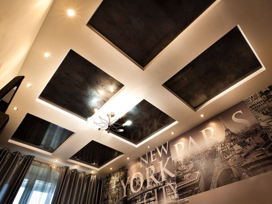 Черная вставка для натяжных потолков