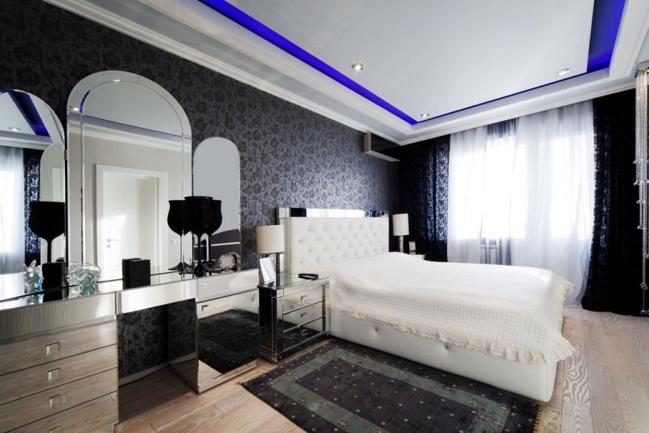 Черный натяжной потолок