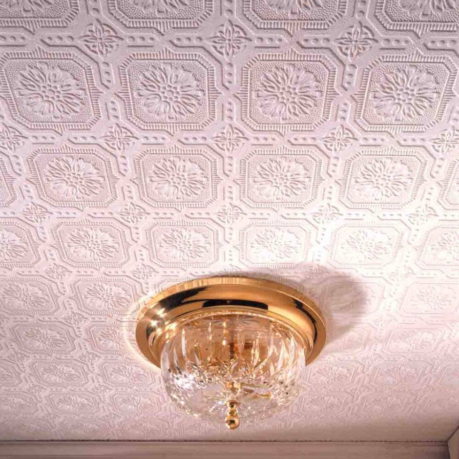 Флизелиновые обои на потолок