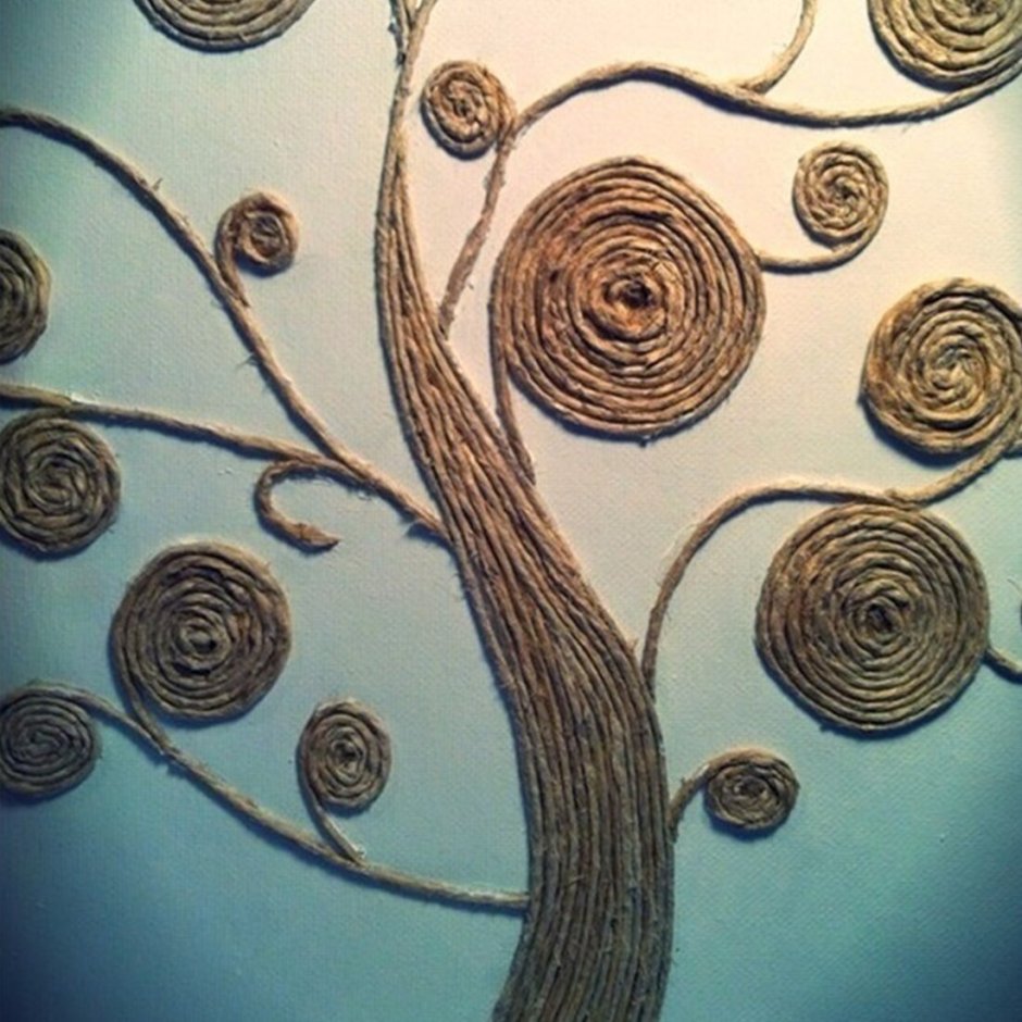 Панно на мешковине