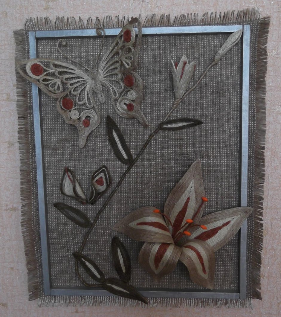 Декор джутом