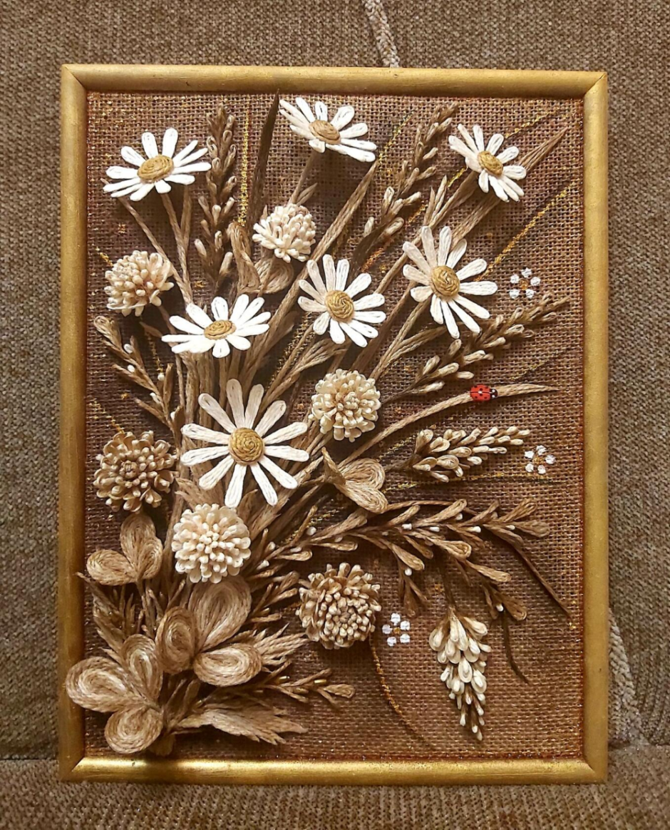 Панно из джута