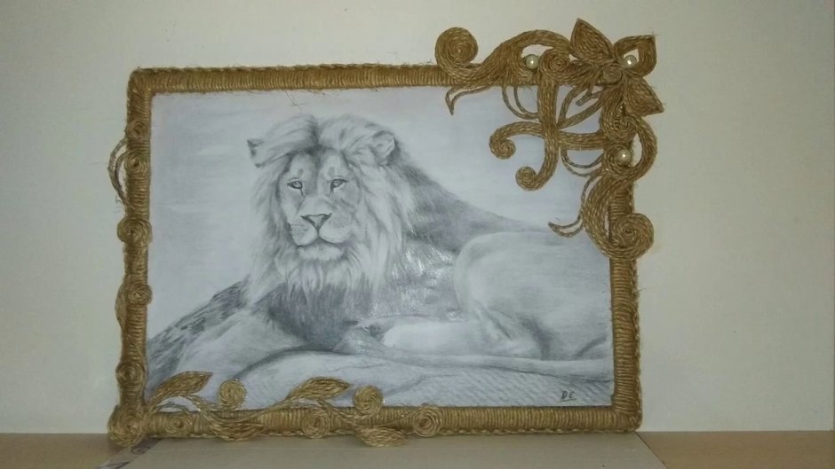 Панно из джута