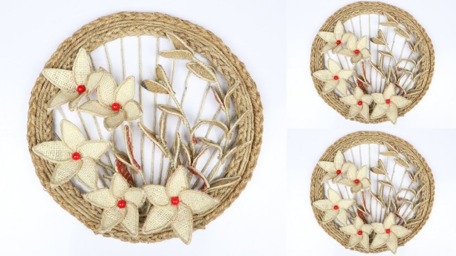 Цветочек из Мешковины