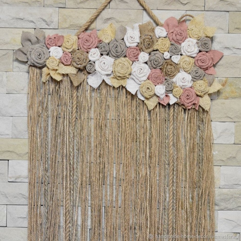 Панно из джута и Мешковины