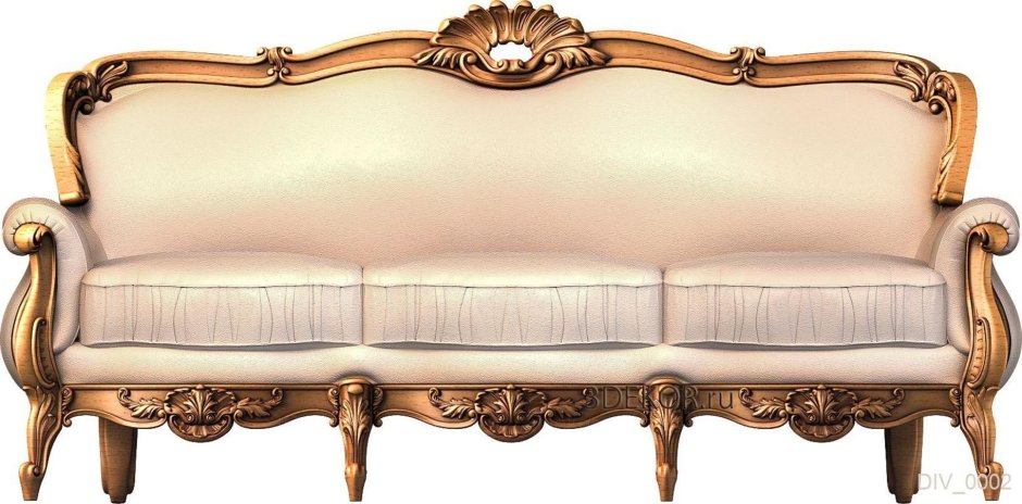 Диван с резными ножками