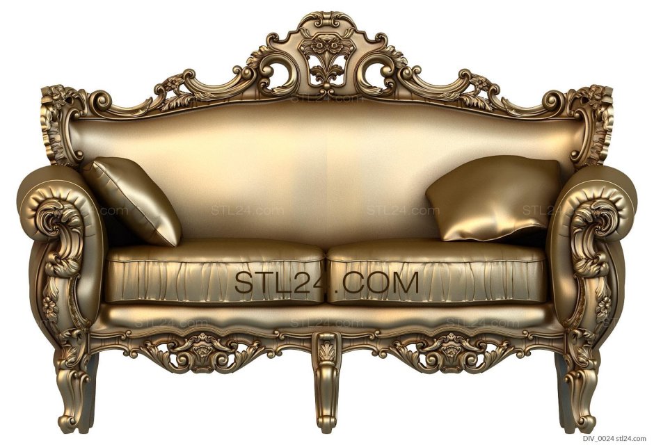 Резной диван