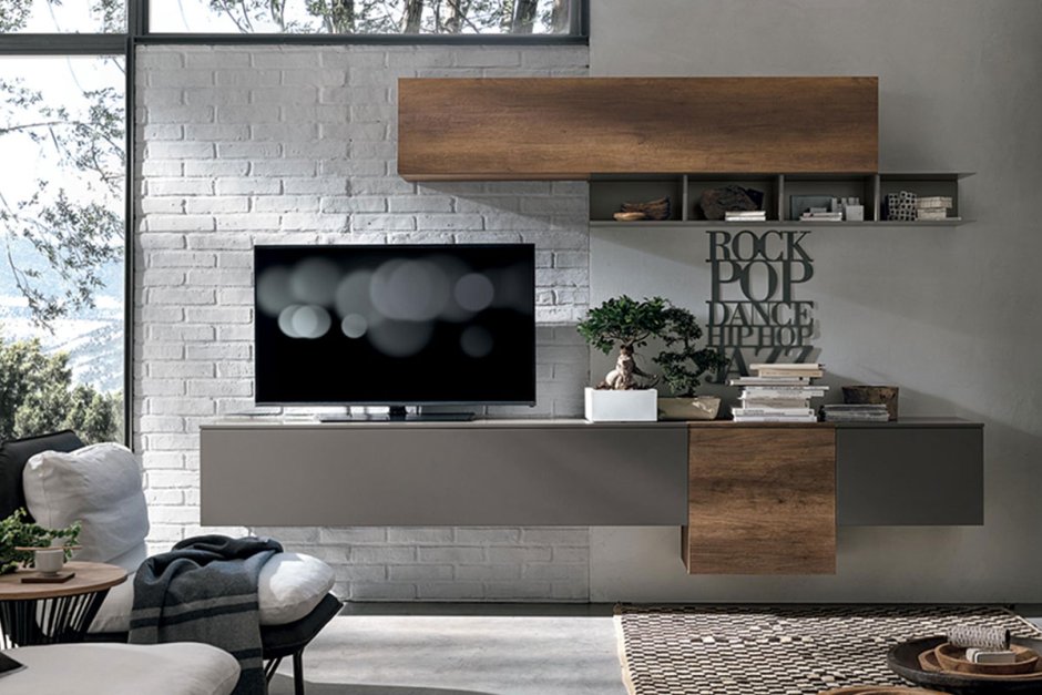 Стенки в гостиную в стиле лофт