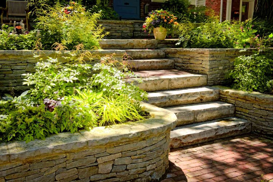 Подпорные стенки террасирование