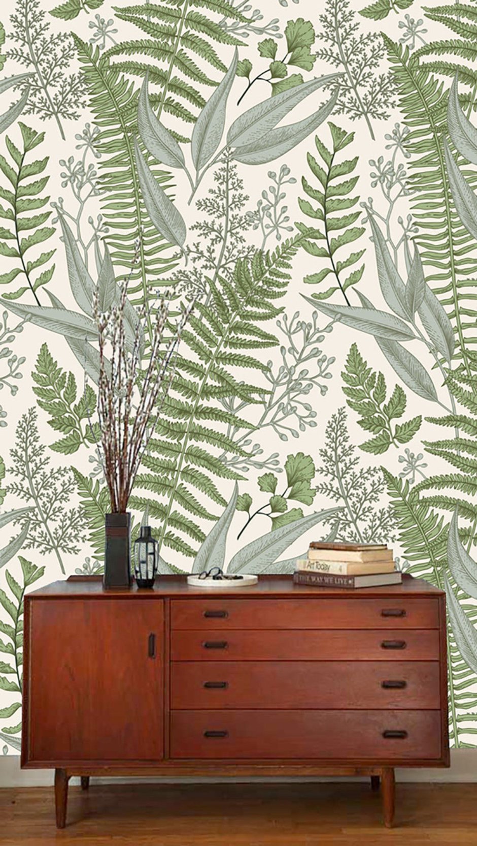 Папоротник на стене