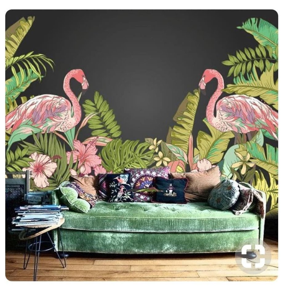 Роспись стен в тропическом стиле