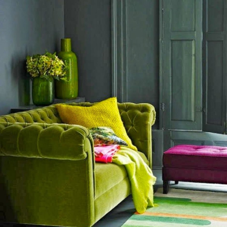 Бархатный зеленый диван икеа