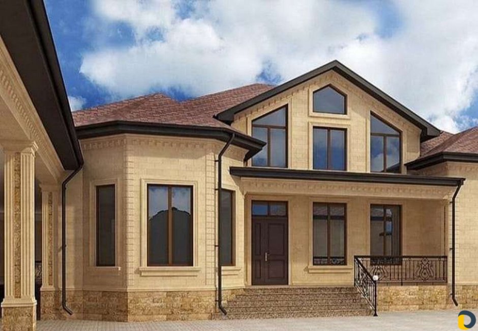 Одноэтажные дома из дагестанского камня