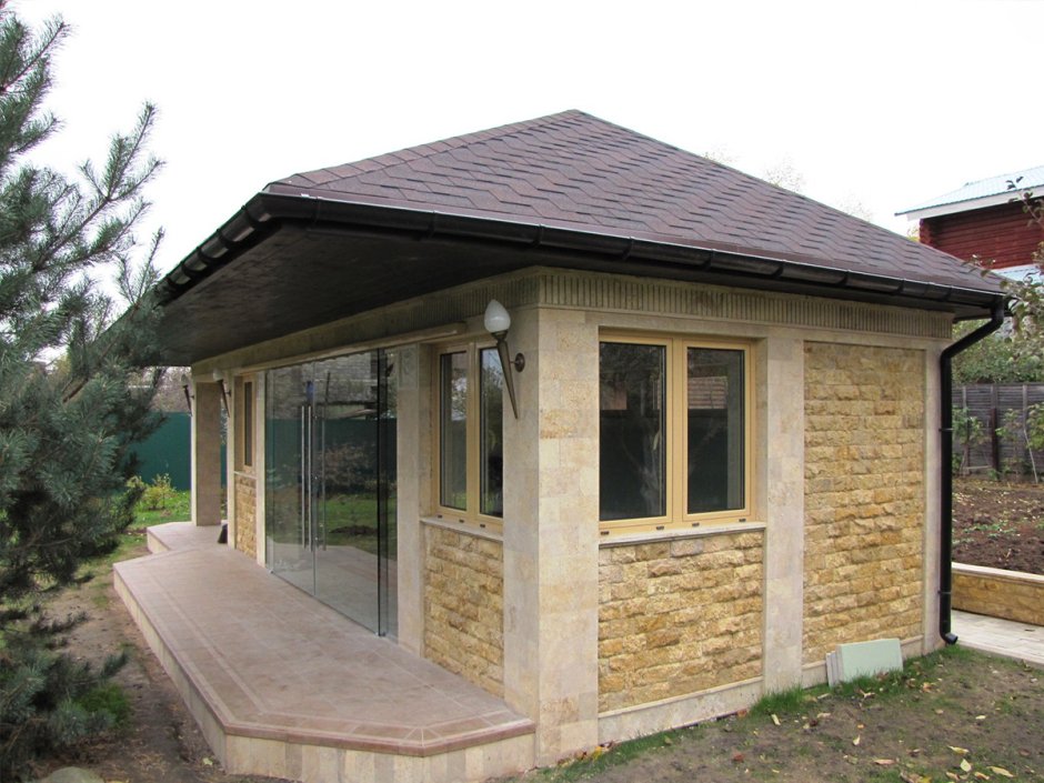 Беседка из блоков