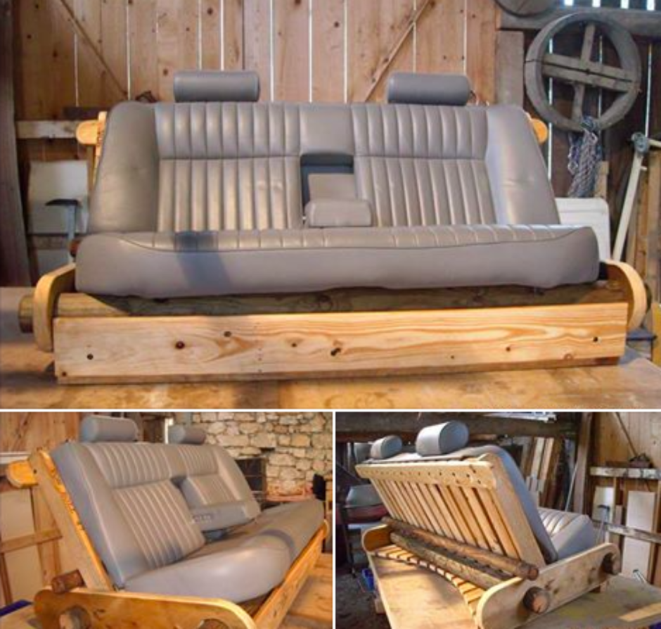 Диван из автомобильных кресел