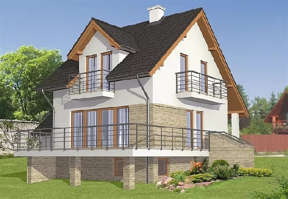 Проект дома с цокольным этажом