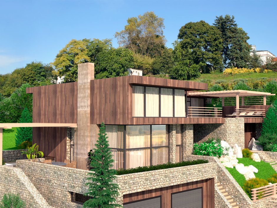 Дом на склоне проекты