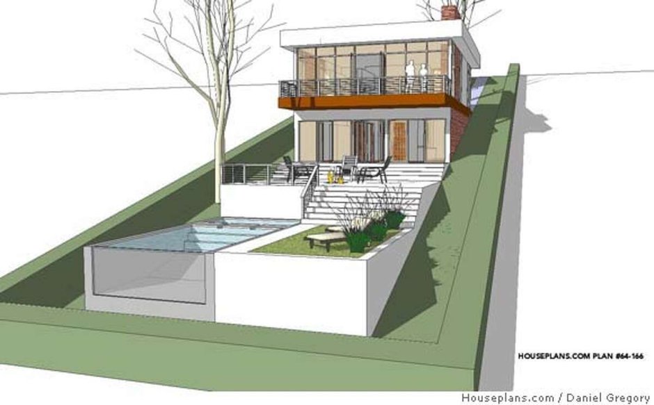 Дом на склоне планировка