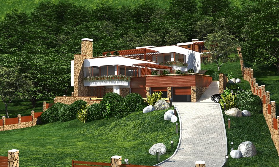 Дом на склоне проекты