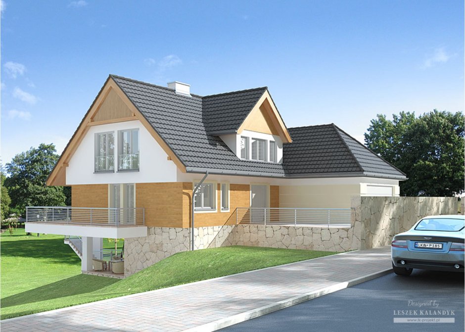 Деревенский дом с цокольным этажом