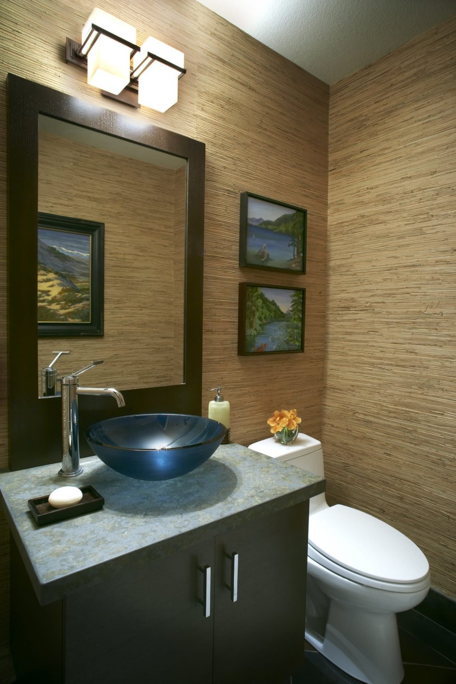 Бамбук в интерьере ванной комнаты