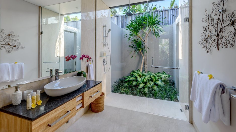 Ванная комната 4 кв.м в балийском стиле