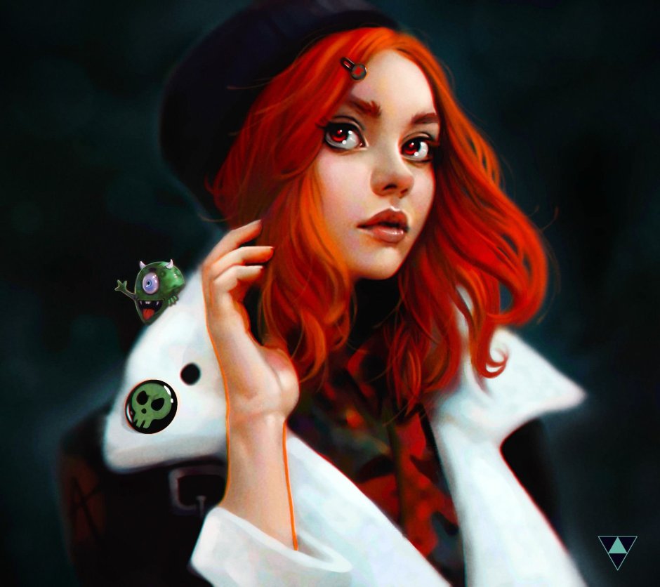 Рыжеволосые девушки арты