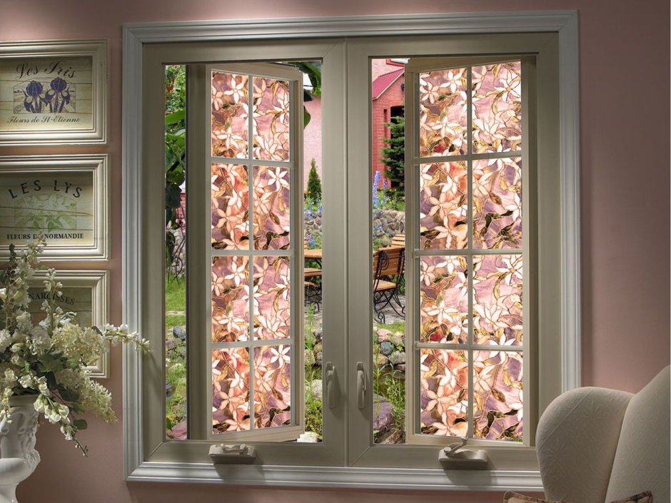 Витражи на окна с природой