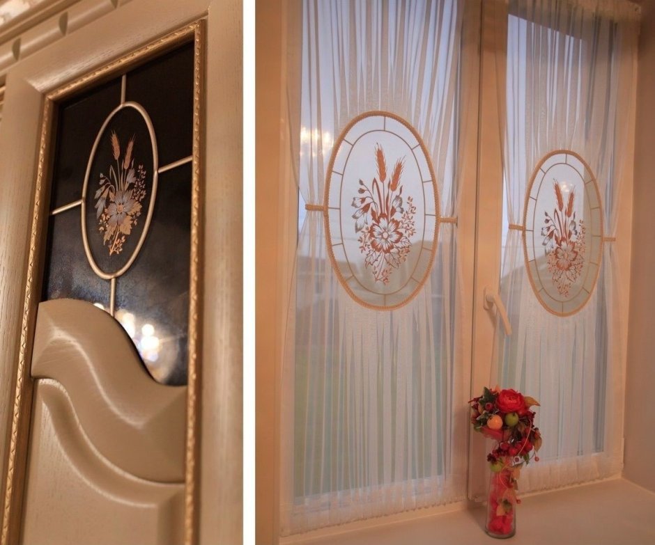 Окна витражные прозрачные