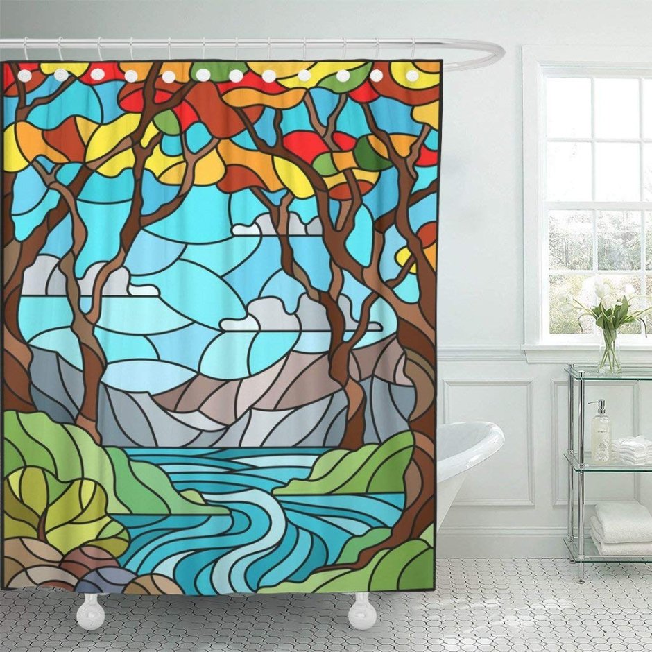 Витраж в ванной