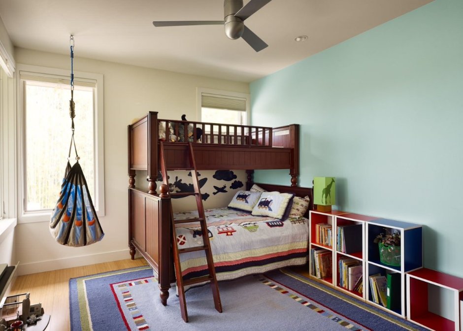 Двухъярусная подвесная кровать для детей