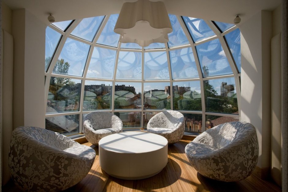 Панорамные полукруглые окна