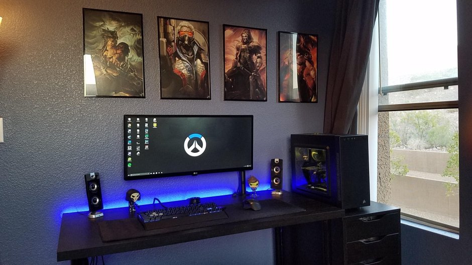 Игровое место с подсветкой