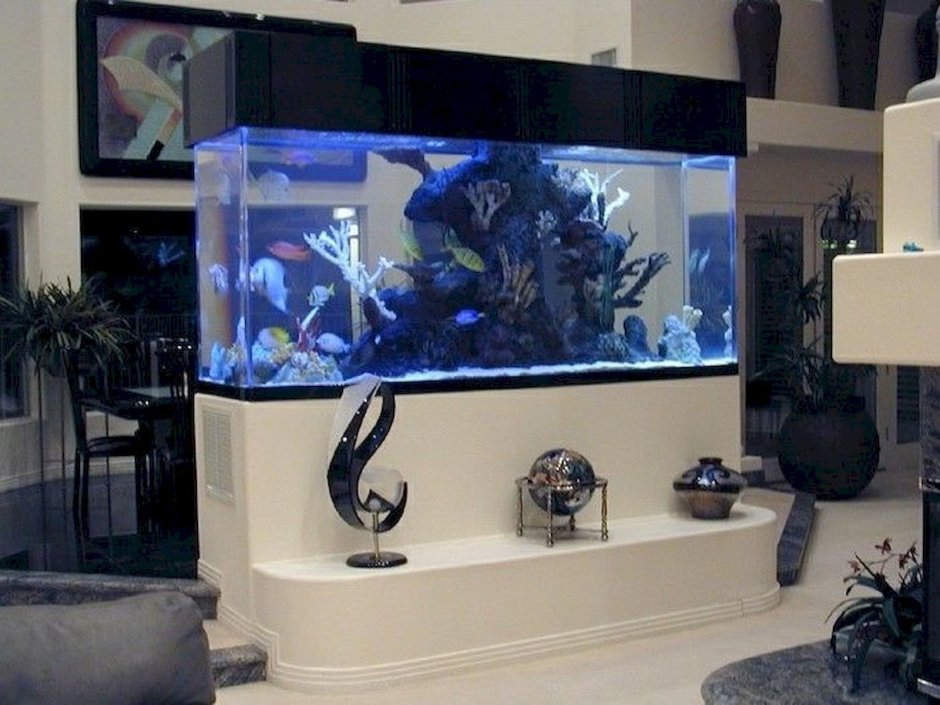 Стенка с аквариумом