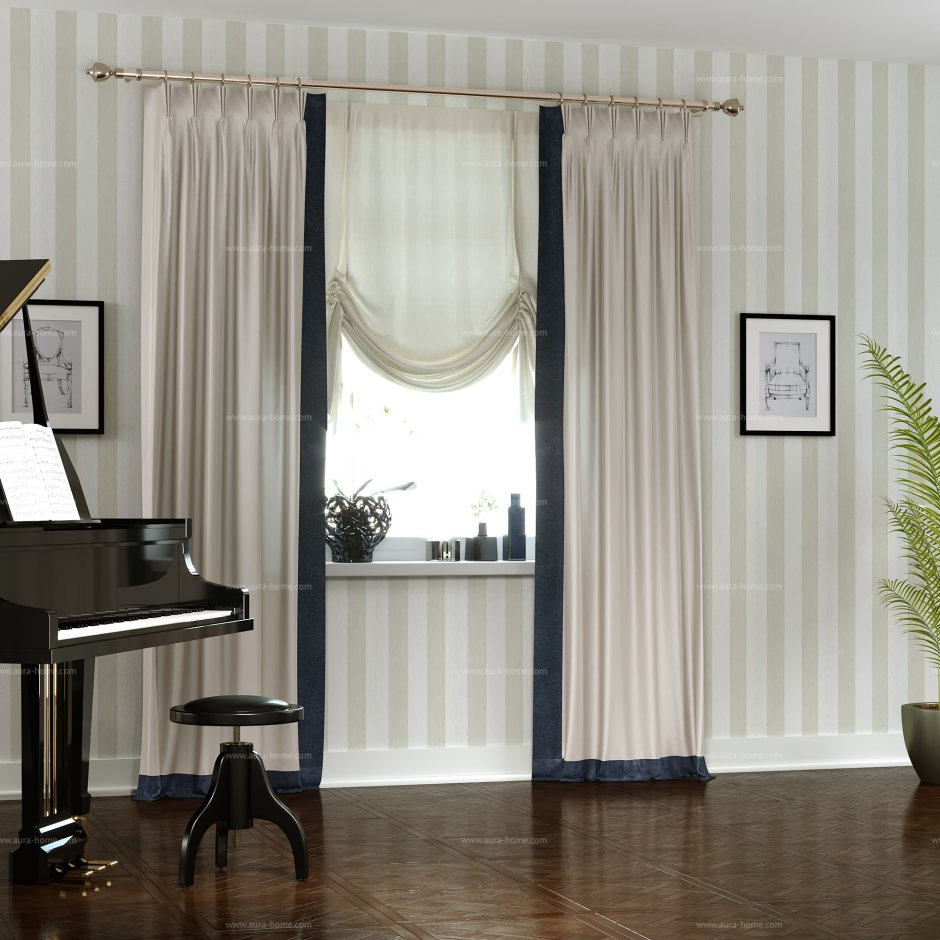 Шторы с окантовкой