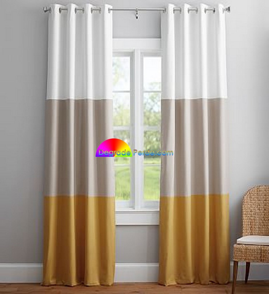 Шторы в широкую горизонтальную полоску