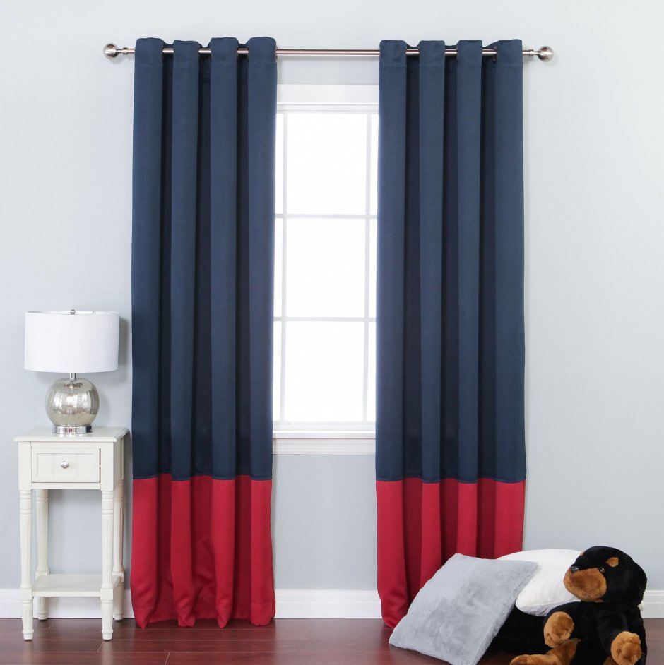 Шторы двухцветные горизонтальные