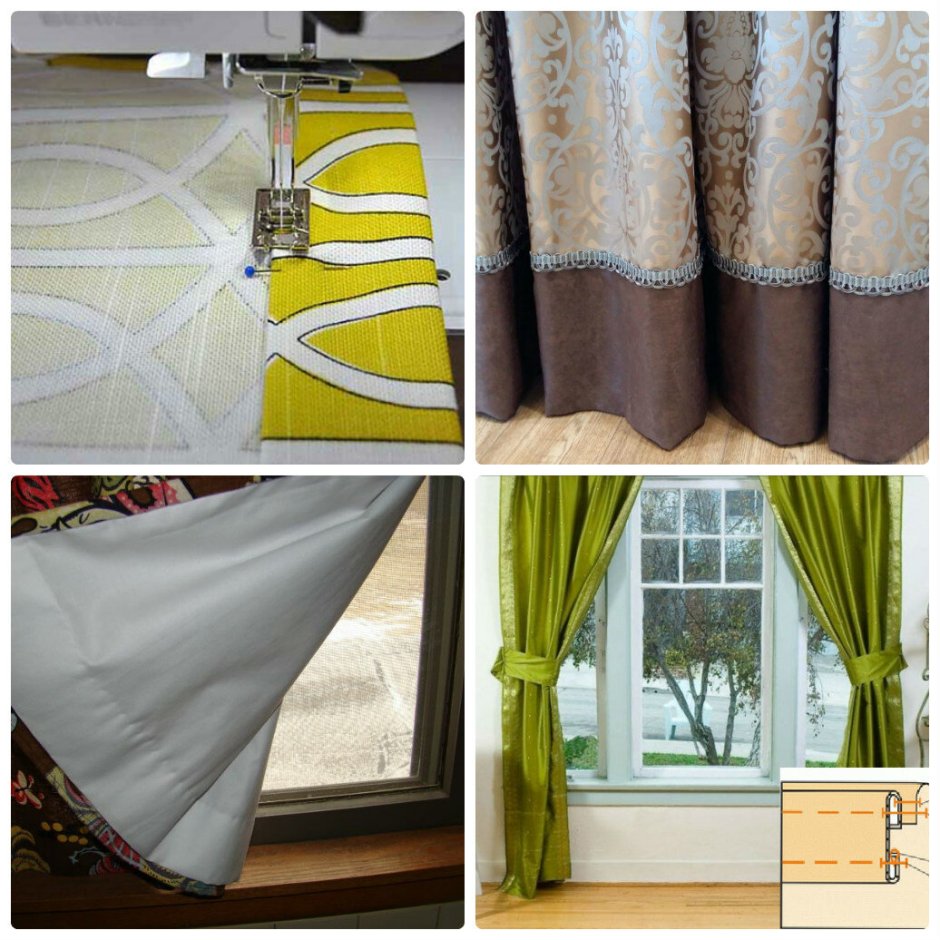 Подгиб штор