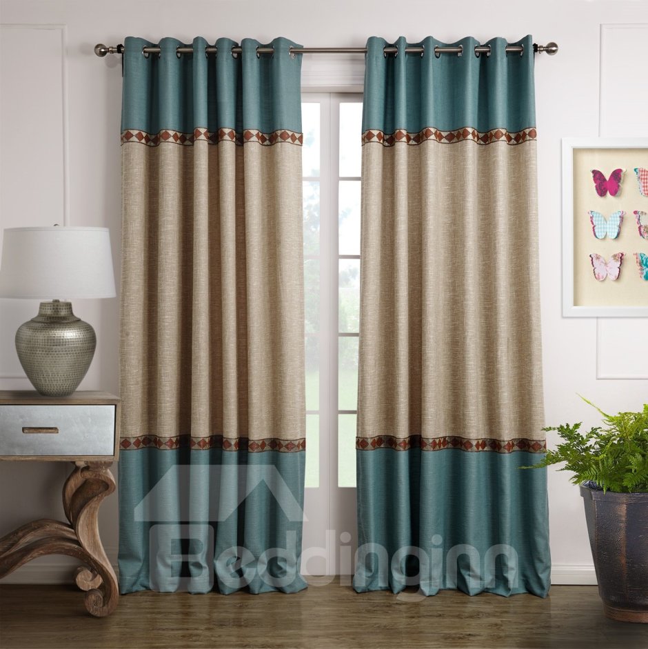 Шторы из комбинированных тканей