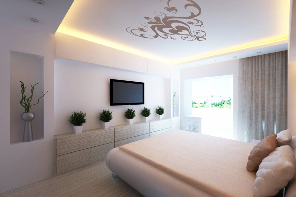 Натяжной потолок с подсветкой