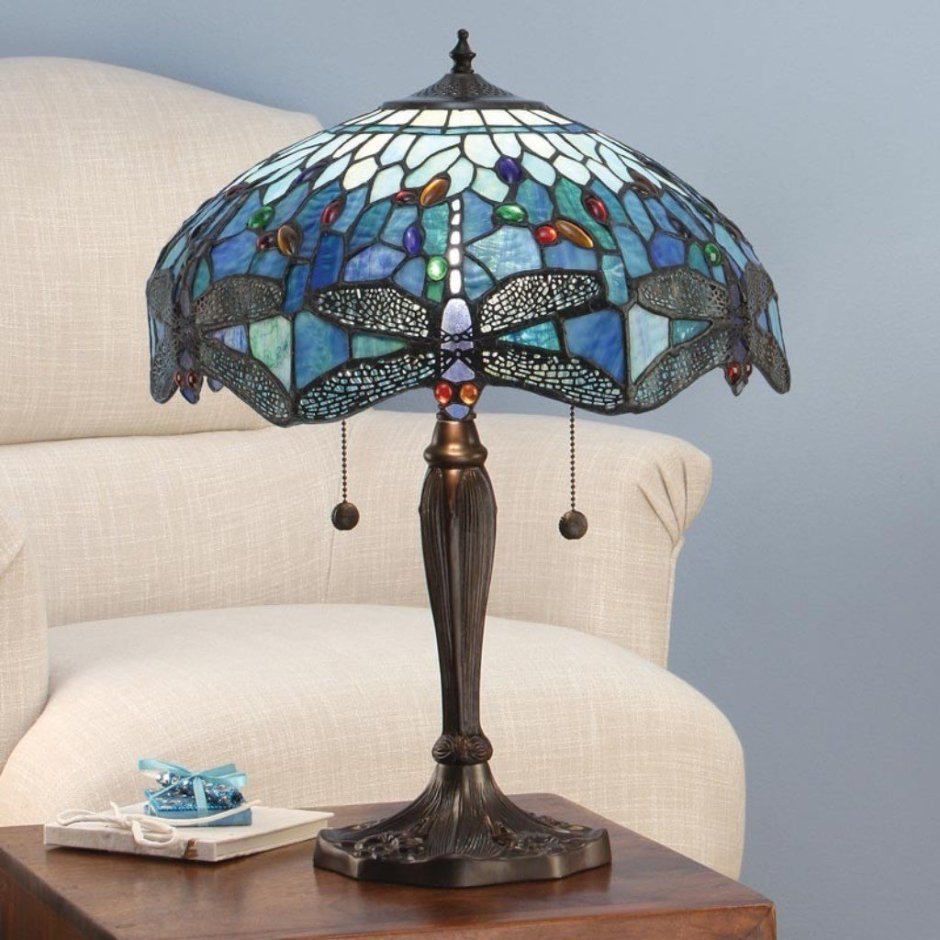 Торшер бирюзовый напольный