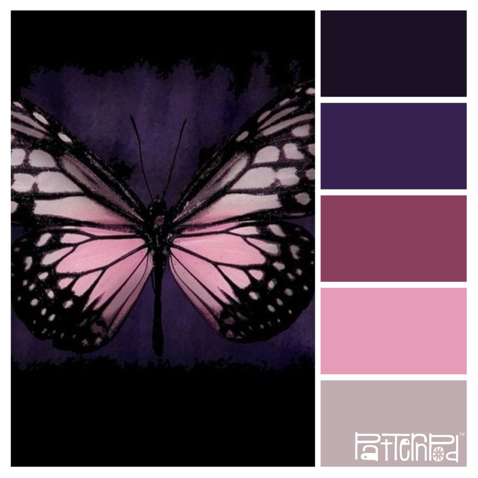 Черно розовая палитра