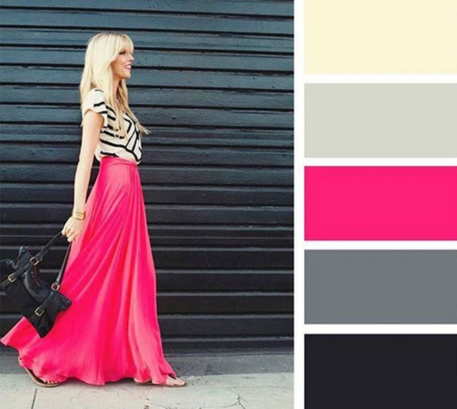 Сочетание черного и розового